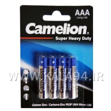 باطری Camelion نیم قلمی / پک کارتی 4 تایی / AAA / 1.5V